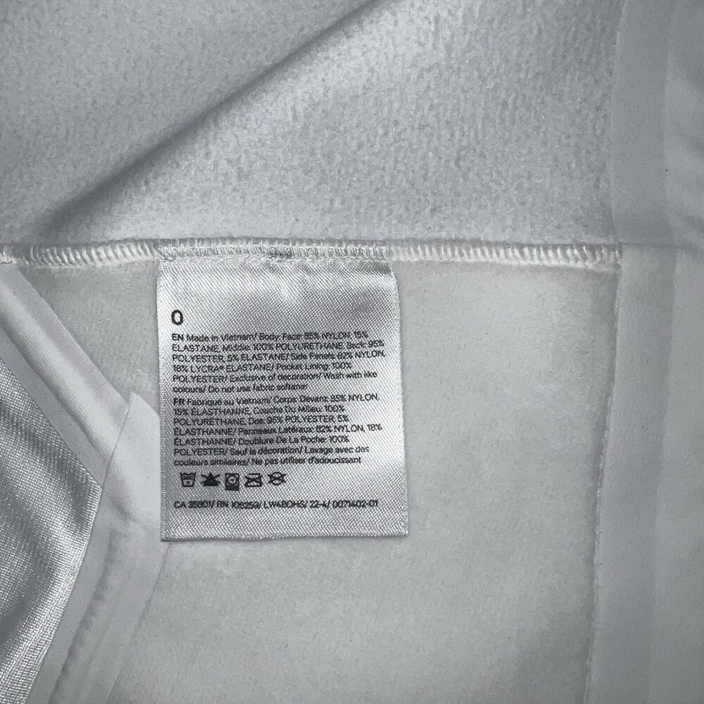 NWOT Lululemon Cross Chill Jacket White Size 0 - Picture 8 of 10